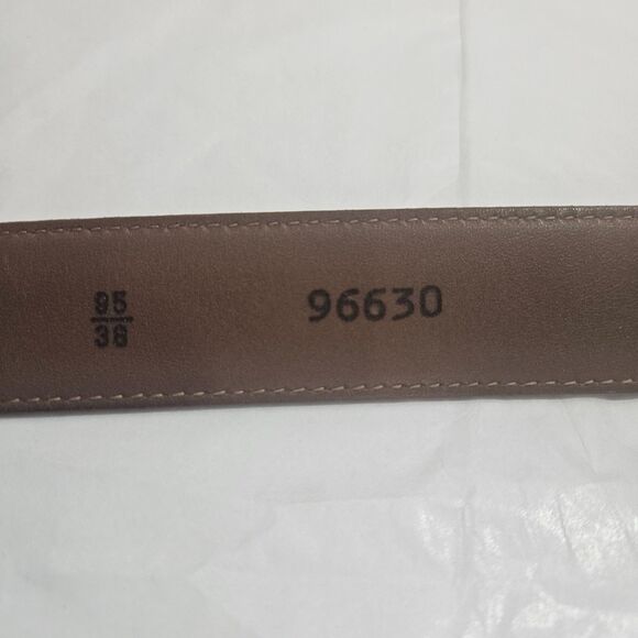 Allen Edmonds Brown Leather Belt Sz 38 Brass Buckle the Casual Belt 96630 - Picture 2 of 7